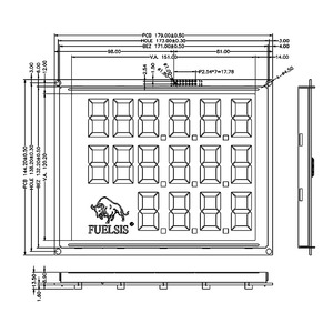 Progetta e sviluppa il modulo dell'erogatore del carburante del controller dell'autocisterna con display del codice del segmento COB LCD LCM personalizzato con retroilluminazione