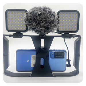 Smartphone Video Rig With Microphone Video Light Handheld Stabilizer <strong>Filmmaking</strong> Case Vlogging <strong>Kit</strong> - Product Image 1