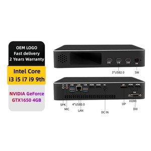原始设备制造商英特尔酷睿i3 i5 i7 i9第9代64gb内存视窗10 GTX1650 4g独立显卡桌面游戏电脑迷你电脑外壳 - Product Image 1