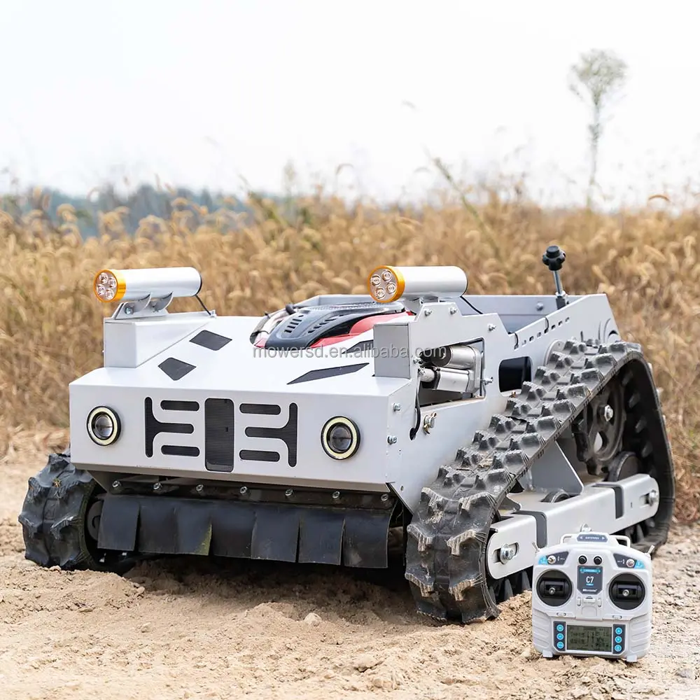Manufacturer Gasoline Zero Turn Remote Control Lawn Mower Robot Crawler Mini Grass Cutter Machine