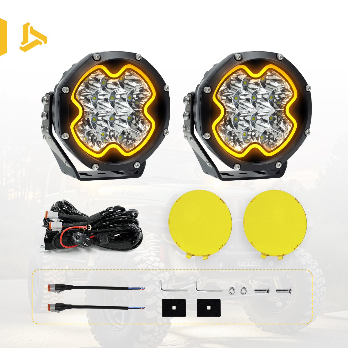 Light Kit ( Pair + Yellow Cover + Wire Harness)