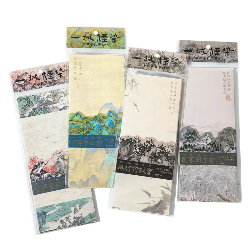 YUXIAN kertas bahan tulisan tangan buku tempel jurnal gaya Tiongkok bahan dekoratif Diy kertas kolase Chinoiserie