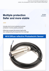 Sensor óptico de protección múltiple JIMOU M12, sensores reflectantes difusos de luz infrarroja fotoeléctrica e invisible láser - Product Image 6