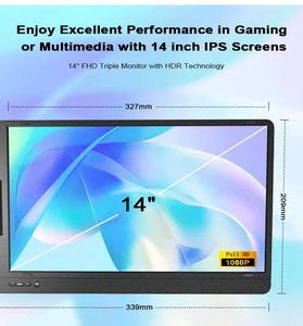 Portátil profesional de triple pantalla-Extensor de monitor portátil de 14 "para negocios, computadora de pantalla con función de pantalla dual - Product Image 3