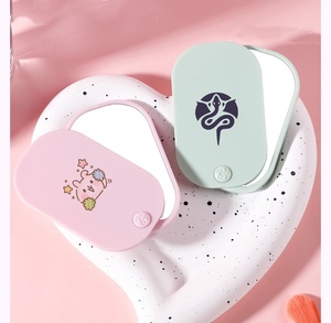 朗森定制批发便携式圆角矩形滑盖小型高清化妆镜 - Product Image 1