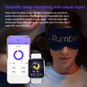 CE RoHsスマートウォッチ2.0インチHDスクリーンAI音声アシスタント健康スポーツモニタリング男性女性IOS Android用高品質 - Product Image 5