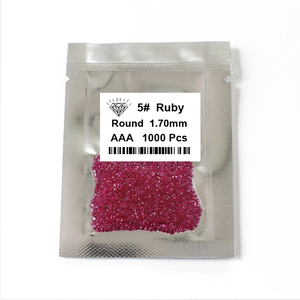 พลอยทับทิมอัญมณี1000ชิ้นแพ็ค3A สังเคราะห์ลูกบาศก์เซอร์โคเนียรอบตัดสดใสหินหลวมสำหรับอุปกรณ์ปืนเพชรคริสตัล - Product Image 4