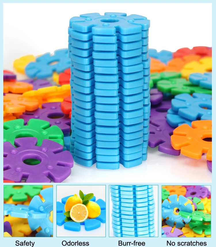 Klikko snowflake plastic building blocks interlocking flakes