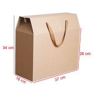 Custom Printed Corrugated Large Handbag Packaging <strong>Toy</strong> <strong>Box</strong> Soap Set Gift Kraft Paper Mailer Winter <strong>Box</strong> with Handle - Product Image 2
