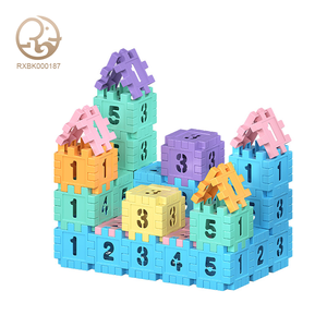 Factory Supply Wholesale Diy Cheap Diy Connecting <strong>Block</strong> Toys Plastic <strong>Building</strong> <strong>Block</strong> Set Math Alphabet square <strong>Building</strong> <strong>Blocks</strong> - Product Image 5