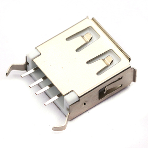 Enchufe hembra USB tipo A 180 grados Vertical 4 pines Interfaz USB Lados de la aguja curva - Product Image 3