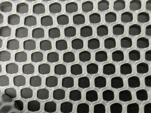 Tessuto di maglia a rete esagonale in poliestere 100% con fori fini di colore bianco per sedie da ufficio reti di plastica - Product Image 2