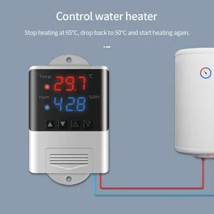Igital emperemperatura umumity umontroller eegulator eating y herooling herhermosat para Incubator rereeding rereenhouse - Product Image 5