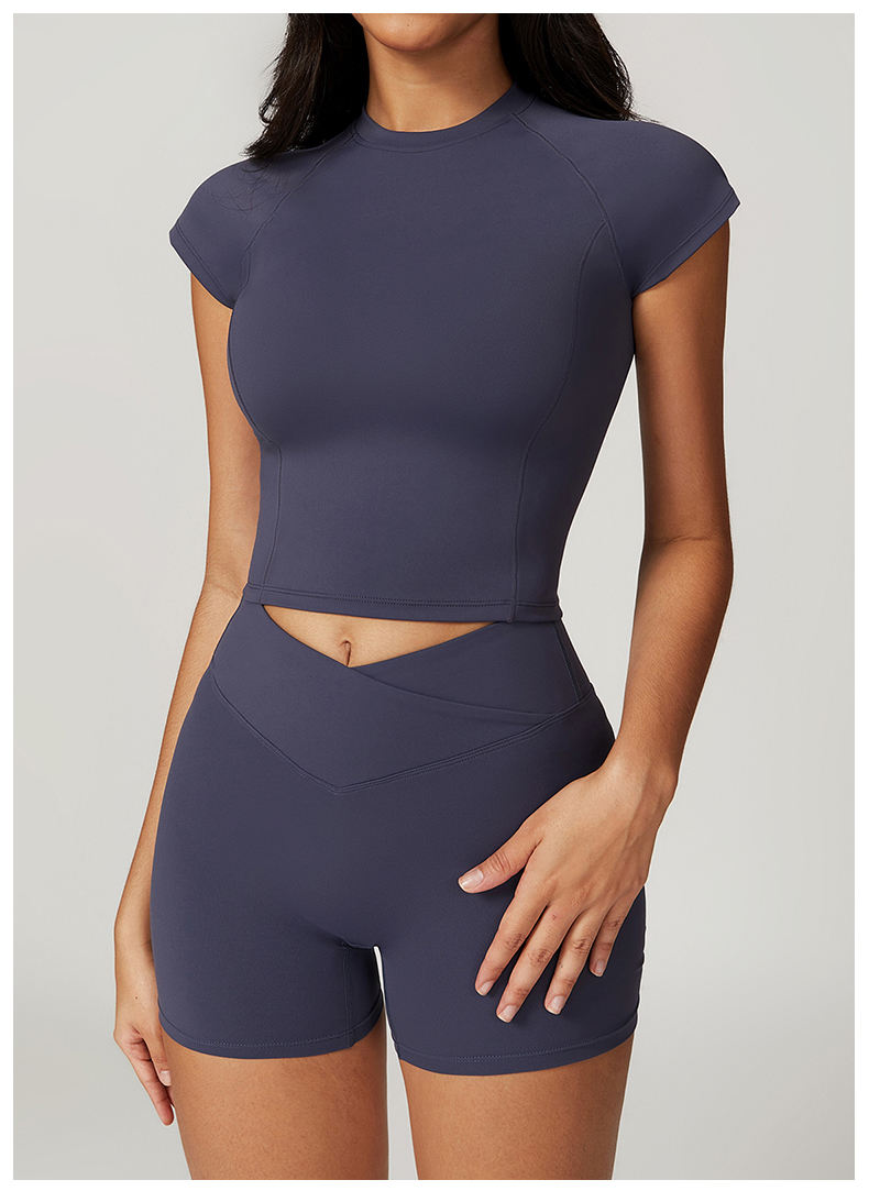 grey Short sleeves & shorts