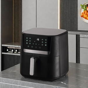 Freidora de aire con pantalla digital eléctrica de 7l, forma cuadrada de plástico con protección contra sobrecalentamiento para uso doméstico y hotelero, Control LCD - Product Image 2
