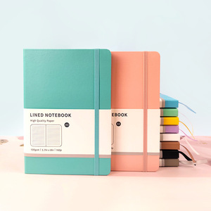 Macaron A5 Cuaderno de cuero Diseño de matriz de puntos simple Tapa dura transfronteriza para negocios Oficina Escuela Cuaderno creativo Imprimir - Product Image 1