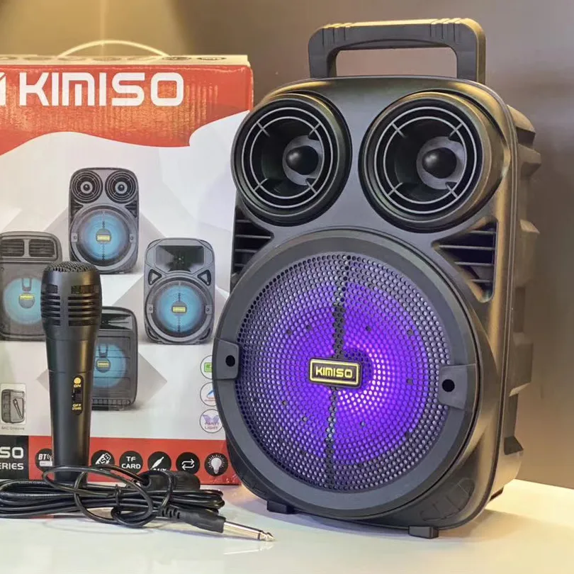 KMS-3382 6.5 inç toptan bas plastik yüksek güç açık Boombox usb