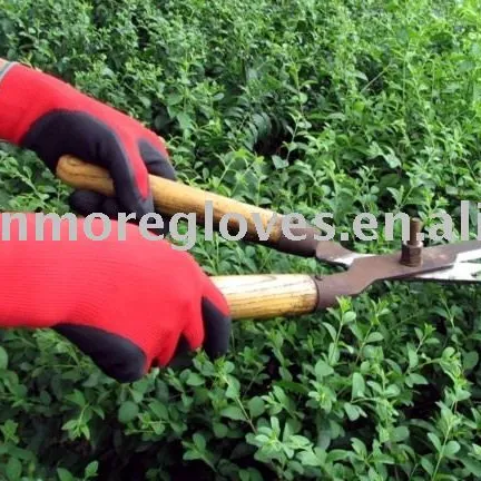 Bamboo Glove, FOAM latex Coated Gloves industrial rubber gloves
