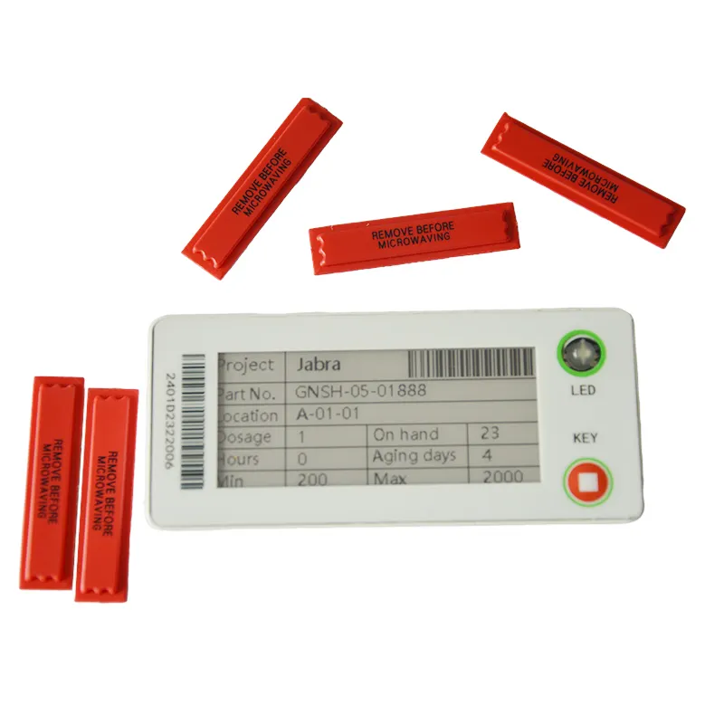 Horno de microondas disponible Uv Resist impermeable etiqueta antirrobo etiqueta de precio electrónico Eas Systems etiquetas de estante electrónico de productos