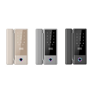 Hochwertiges intelligentes Glass chloss für Schiebetür TTlock Tuya APP Passcode Digitaler Finger abdruck Intelligentes Glastür schloss - Product Image 5