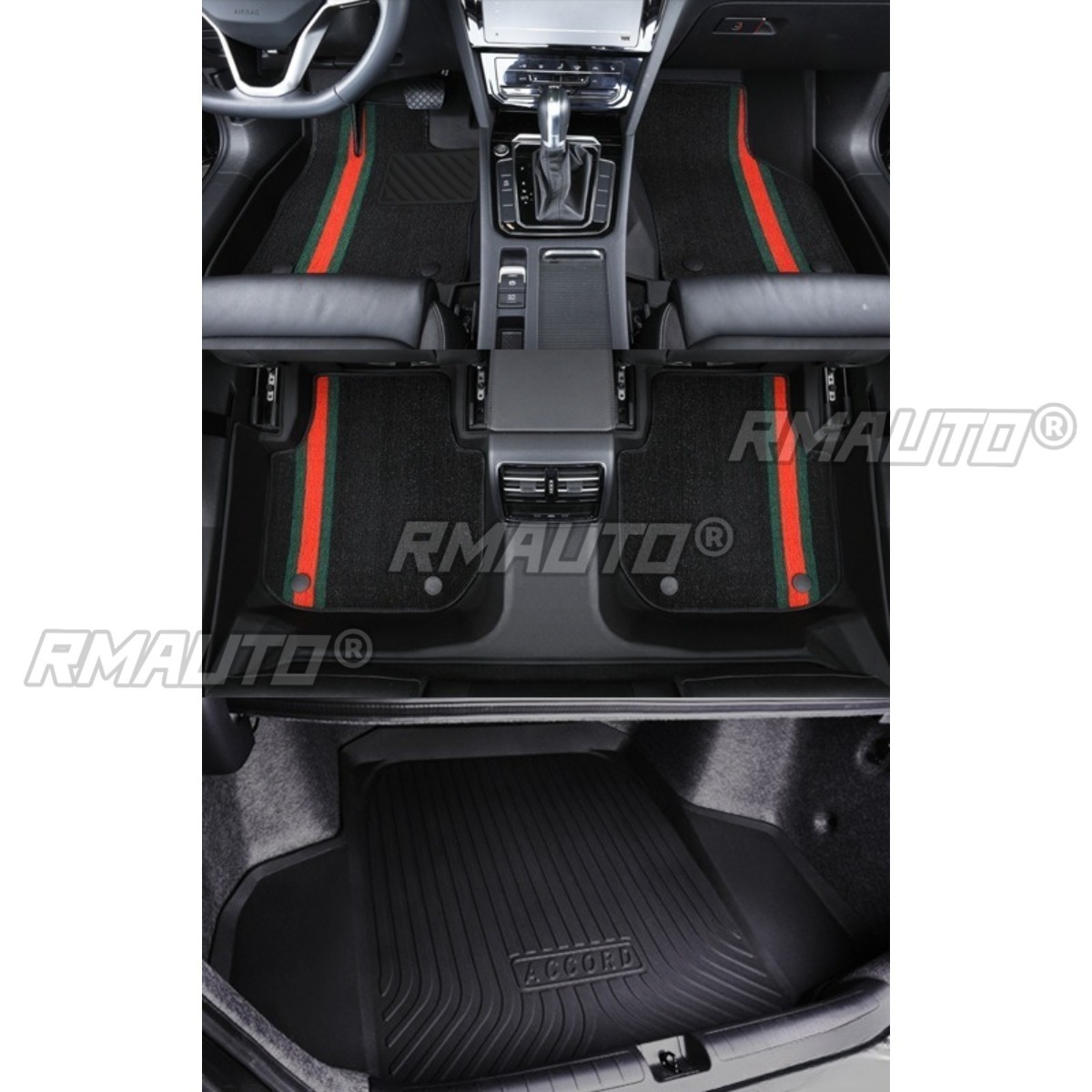 TPE foot pad+Chenille black tri color TPO trunk