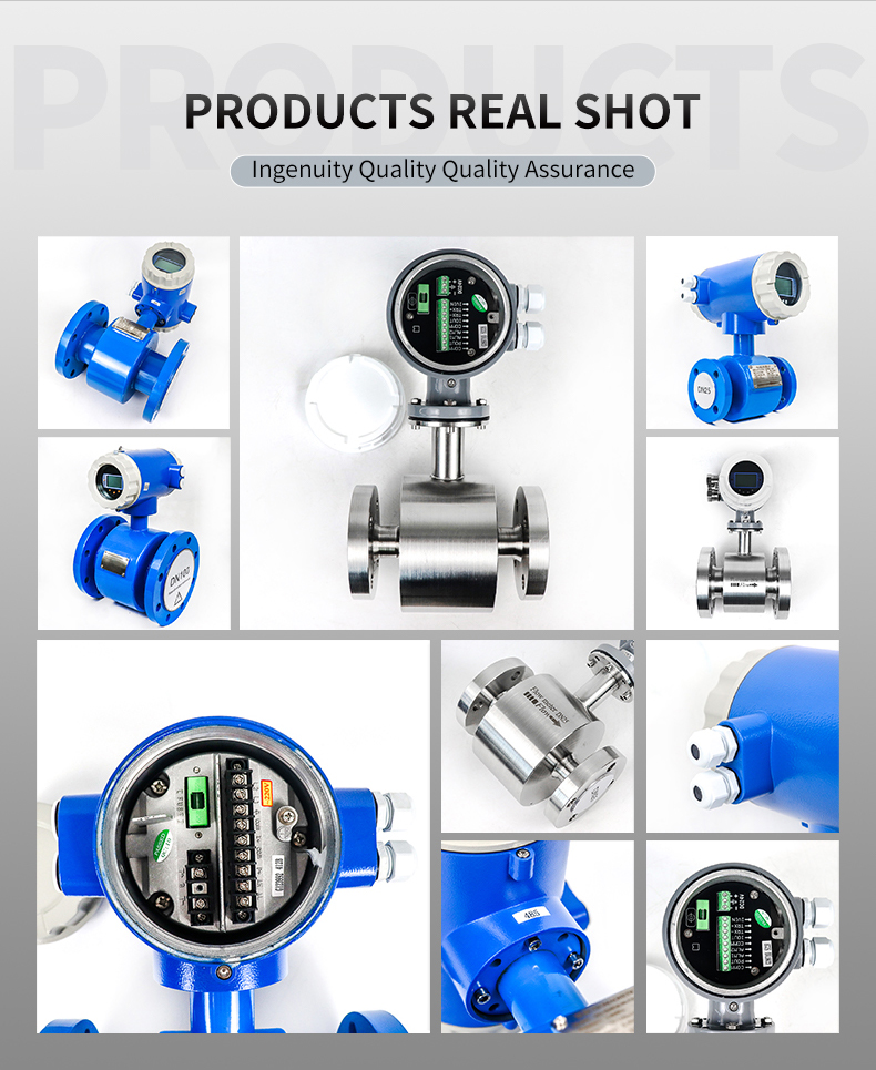 Chemical Wastewater Magnetic Sewage Flow Meter Liquid Control Digital Water Electromagnetic Flowmeter