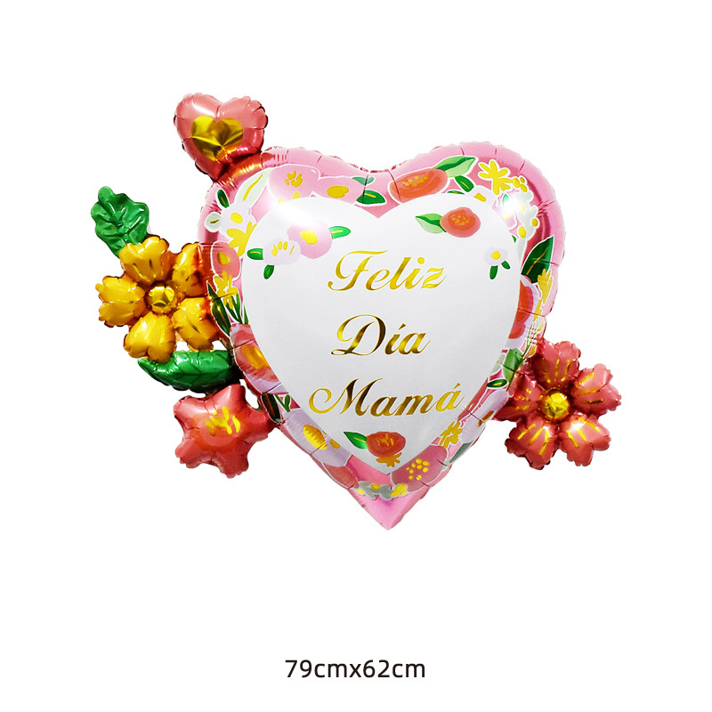 Coeur coloré-Fliz Dia Mama