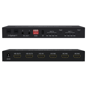 <strong>2</strong>.0 <strong>hdmi</strong> <strong>matrix</strong> 4x2 hd Switch 4input2output 4K 60Hz with Audio Out - Product Image 1
