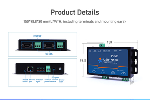 Nuevo, Ver Modbus-servidor de dispositivo Serial de 2 puertos USR-N520-H7-6, convertidor RTU RS232 RS485 a Etehrnet TCP/IP con puerto RJ45 de 10/100Mbps - Product Image 5