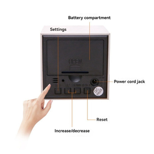 Despertadores LED de madera Temperatura Reloj electrónico Control de sonidos Pantalla LED digital Reloj de mesa de escritorio - Product Image 5