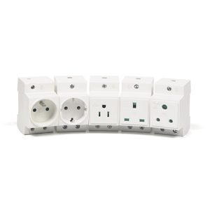AC30 3pin ราง Din Modular ซ็อกเก็ตสากลหลายเบ้าเสียบปลั๊กไฟฟ้าเต้าเสียบ10A/16A สารหน่วงไฟ - Product Image 5
