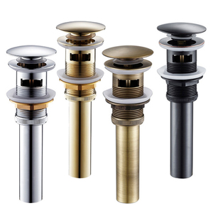In Acciaio Inox Lucidato Olio Nero Pop Up di Scarico per Lavabo Bacino Filtro Rifiuti Push Pop Up di Scarico con Troppopieno
