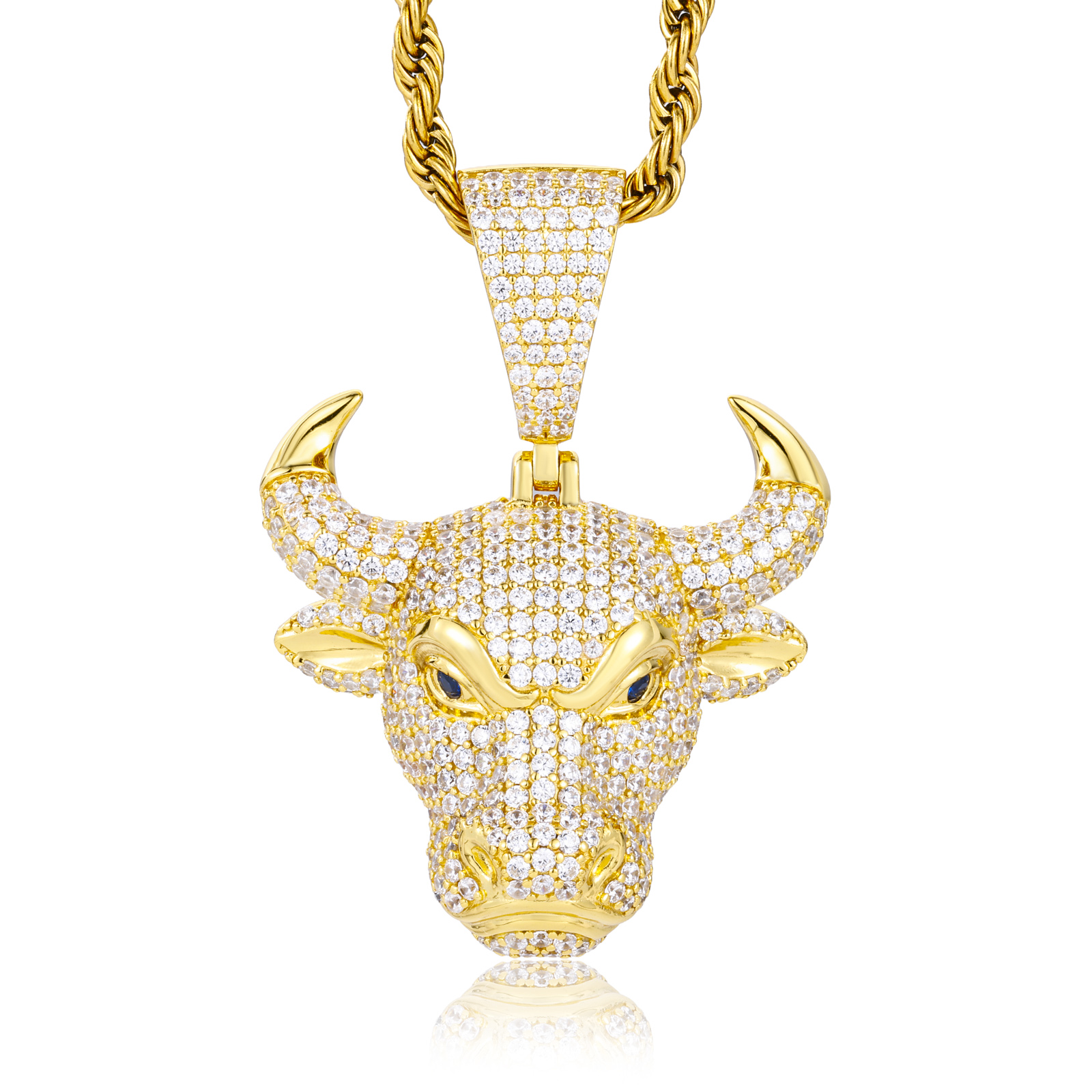 Brass, Moissanite - Gold