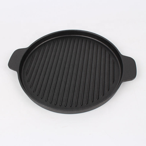 Dökme demir ızgara tava pre-seasoned dökme demir kalbur tava çift kolları dökme demir tava barbekü için herhangi bir soba üst ve tüm pişirme - Product Image 2