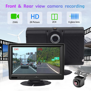 Monitor de navegación GPS CarPlay inalámbrico de 7 pulgadas, reproductor de coche Android, almacenamiento de tarjeta TF de 256G, cámara de respaldo impermeable, DVR de visión trasera - Product Image 3