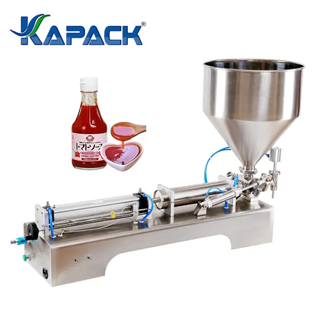 KAPACK-máquina de llenado de pistones semiautomática, para pasta, ketchup, mayona, jam, salsa de pimienta, máquina de llenado de miel, fabricantes