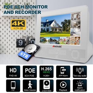 POE NVR 8CH 7 INCH LCD Monitor Support On-vif Hik Dh Network <strong>Camera</strong> 4k HD POE NVR Recorder P2P - Product Image 2