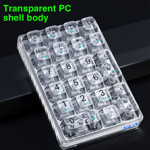 AULA F21 Mini Teclado mecánico Digital 21 teclas intercambiables en caliente BT/con cable/2,4G tapa de teclado transparente para USB nuevo - Product Image 1
