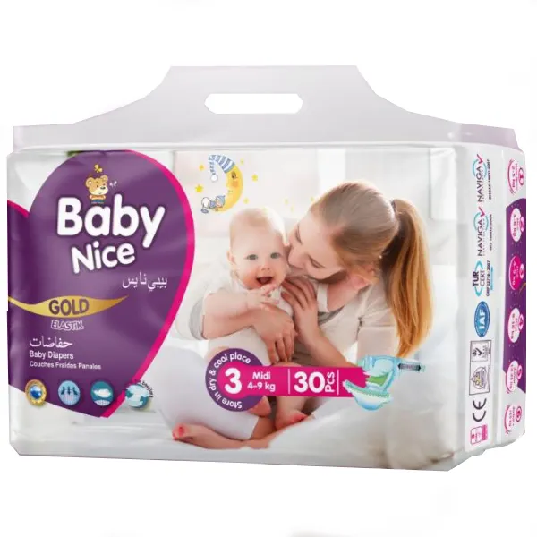 Fraldas para bebês Nice Gold Midi (3) 30 peças de alta qualidade melhor preço fraldas para bebês preço pedido