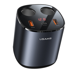 USAMS Car <strong>Charger</strong> 254W Car Cigarette Lighter <strong>One</strong> Tow Three Conversion Charging Head Fast Charging PD Fast <strong>Charger</strong> for Phone - Product Image 6