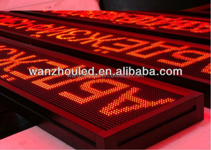 WZLED caldo di vendita in movimento messaggio di scorrimento testo di buona qualità P10 display a led a colori singoli prezzo di fabbrica WANZHOULED - Product Image 3