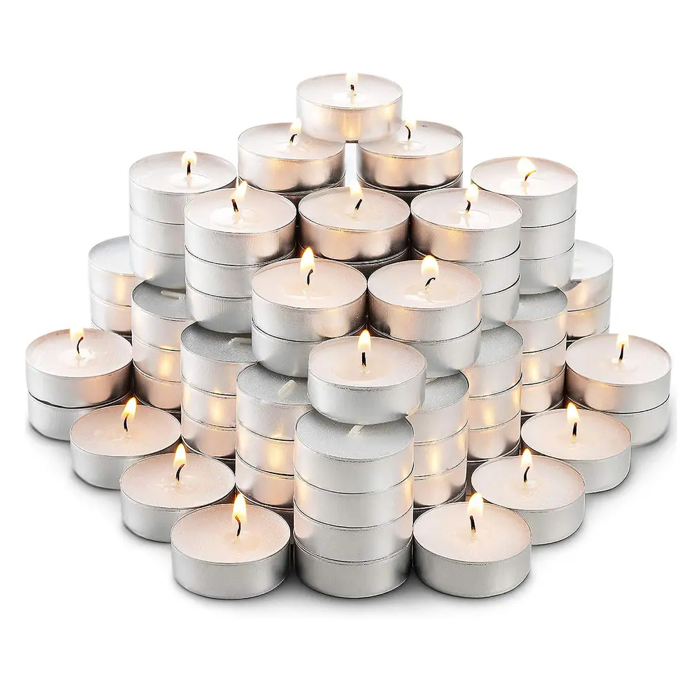 Commercio all'ingrosso bianco Mini Tealight candele alla rinfusa piccole candele senza fumo Votive per la casa