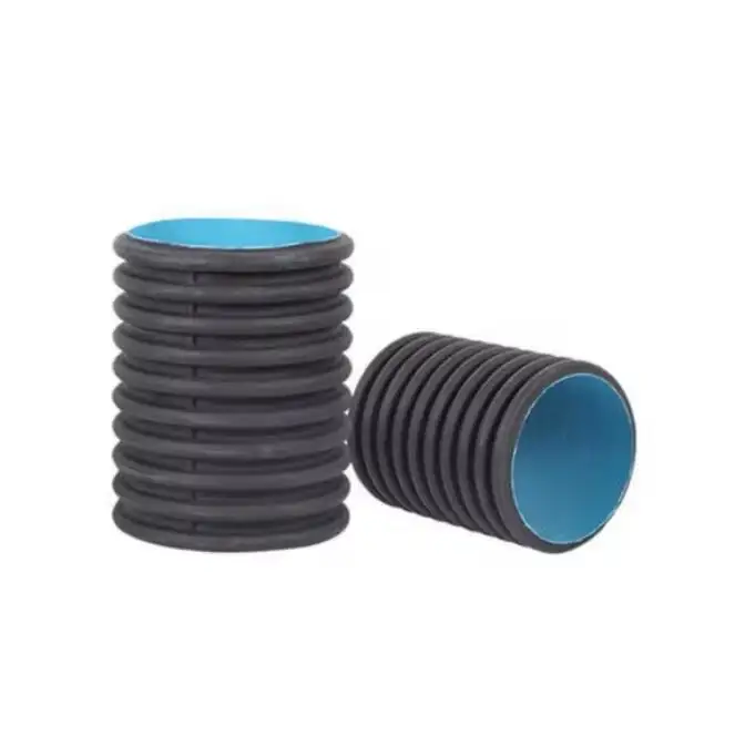 Accesorios de tubería de drenaje PE100 corrugado HDPE de doble pared de color específico para sitio de construcción
