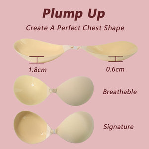 Acolchoado estilo pegajoso macio push-up mama sutiã lavável e reutilizável invisível seguro adesivo mulheres forte pegajoso Traceless sutiãs - Product Image 3