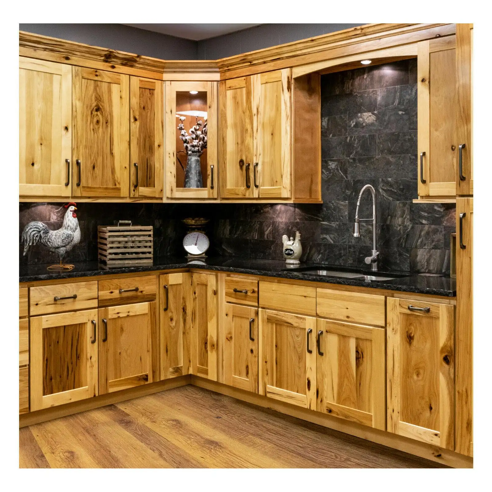 Armario de cocina de madera maciza, diseño moderno, cocinas pequeñas, Modular, puerta de armario de cocina
