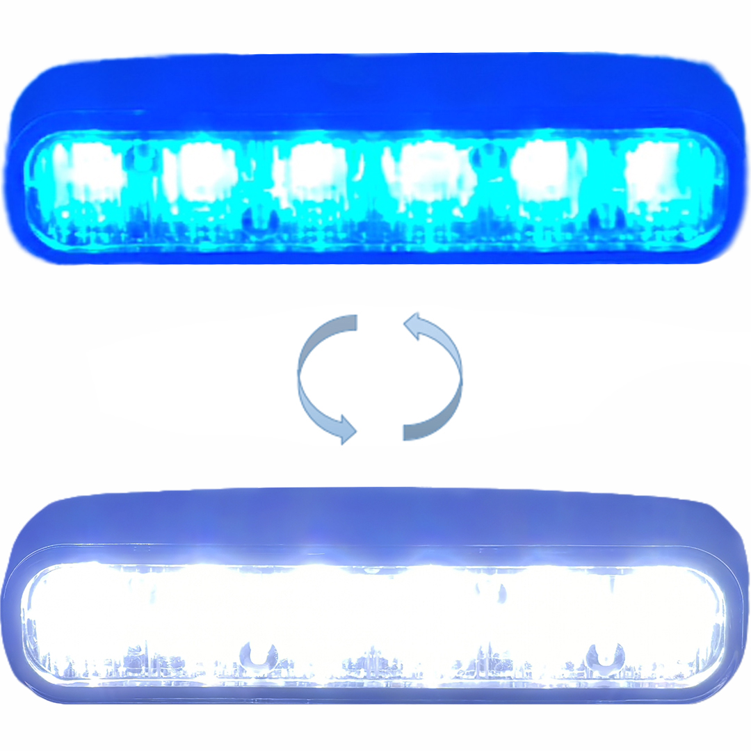 Azul a blanco