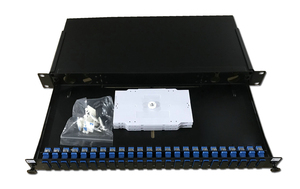 Schublade 19-Zoll-Glasfaser-Patchfeld Netzwerk verteiler kasten rahmen 24-Port-Odf-Patchfeld - Product Image 2