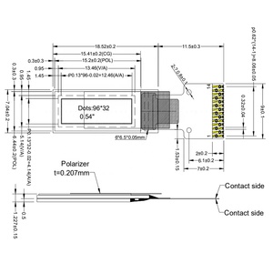 0.54 inch 96x32 white <strong>lcd</strong> screen CH1115 driver <strong>I2C</strong> <strong>interface</strong> monochrome oled <strong>display</strong> - Product Image 6