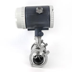 Caudalímetro de turbina de conexión de abrazadera OEM 4-20mA RS485 DN5 DN20 con salida de pulso para aceite de coco 3/4 ''rosca y acoplamiento de leche