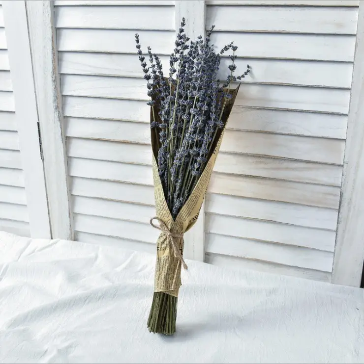 A-114 высушенной лавандой цветок Премиум пучки волос 18-22 дюймов сухой и цветами лаванды, 1 набор, украшение для свадьбы, дома, Декор